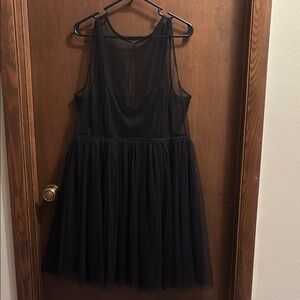 Chic Black Mesh Dress